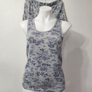 Lucky Brand Pajama Set Size Small Gray Shorts &‎ Tank Top